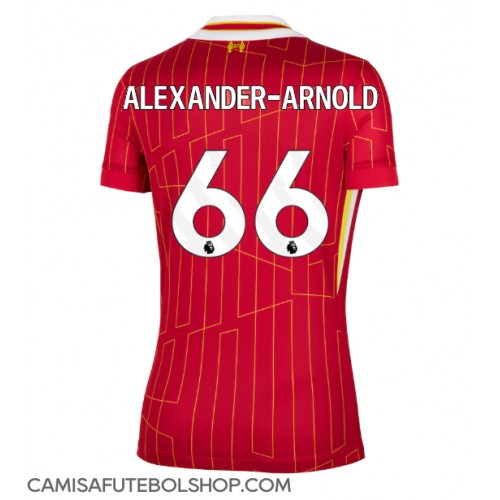 Camisa de time de futebol Liverpool Alexander-Arnold #66 Replicas 1º Equipamento Feminina 2024-25 Manga Curta